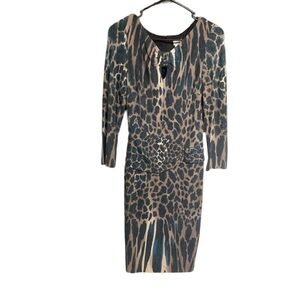 Cache leopard print dress size medium